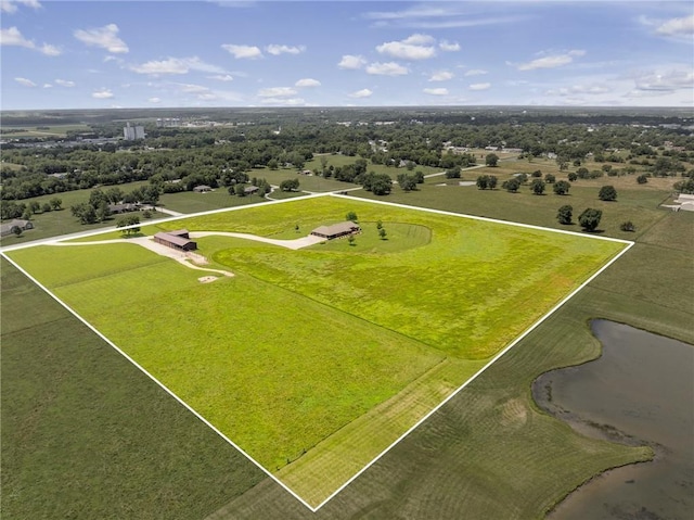 1001 E Park Rd, Garnett, KS 66032 - aerial view of property and surrounding area featuring property boundaries highlighted