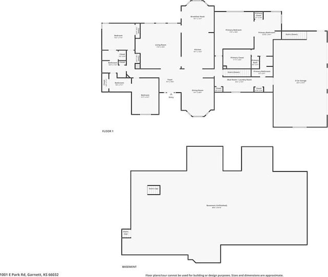 1001 E Park Rd, Garnett, KS 66032 - view of room layout