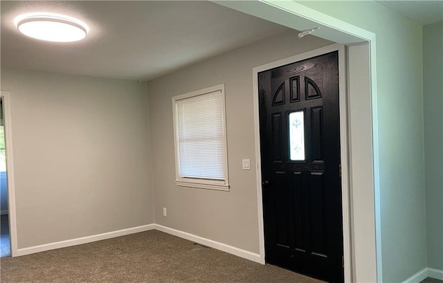 710 E Vine St, Iola, KS 66749 - foyer with dark carpet and plenty of natural light