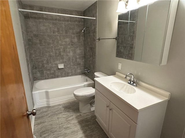 131 E Warren St, Gardner, KS 66030 - bathroom with vanity, shower / tub combination, and wood finished floors