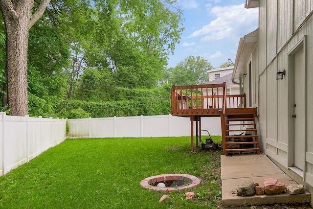 7921 Yecker St, Kansas City, KS 66102 - fenced backyard with stairs and a deck
