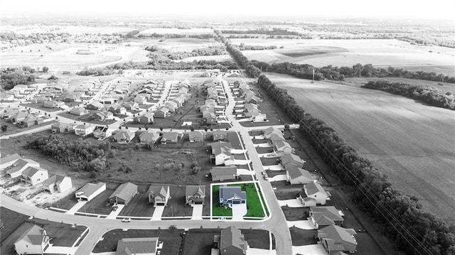 19013 W 188th Ter, Spring Hill, KS 66083 - aerial view of residential area featuring property parcel outlined