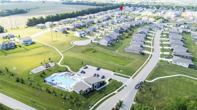 19013 W 188th Ter, Spring Hill, KS 66083 - aerial overview of property's location with nearby suburban area and a pool