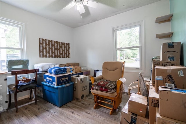1736 Brook St, Lawrence, KS 66044 - storage room with ceiling fan