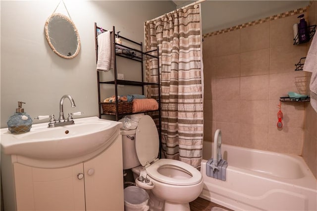 1736 Brook St, Lawrence, KS 66044 - bathroom with vanity and shower / bath combination with curtain
