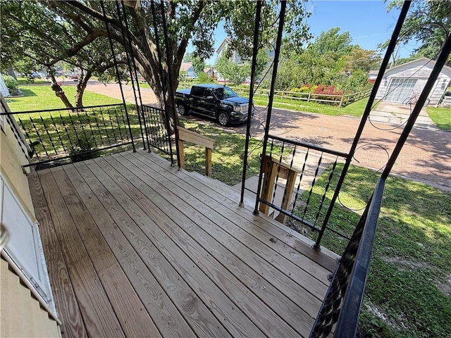 411 S Bismark, Concordia, MO 64020 - deck featuring a lawn