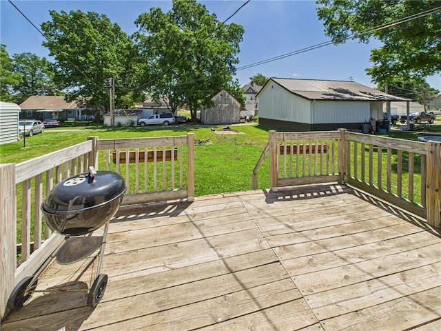 411 S Bismark, Concordia, MO 64020 - deck with a yard and a grill