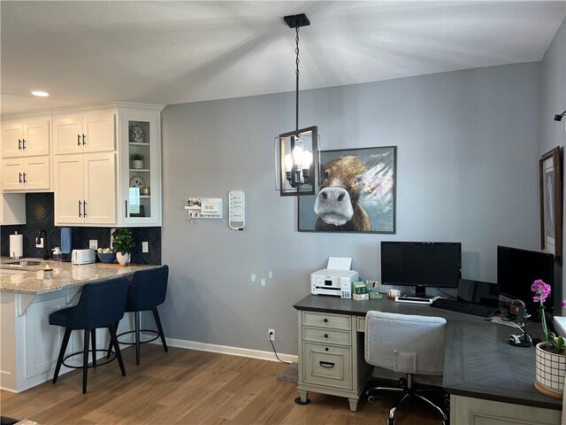 11681 S Roundtree St, Olathe, KS 66061 - office space featuring light wood-style flooring and recessed lighting