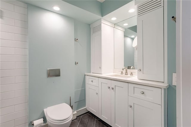 2510 Grand Blvd Unit 2502-03, Kansas City, MO 64108 - bathroom featuring recessed lighting and vanity