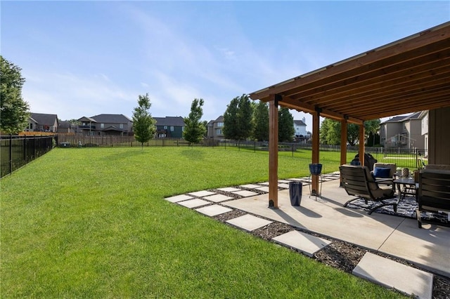2712 SW Carlton Dr, Lees Summit, MO 64082 - fenced backyard with a patio and a residential view