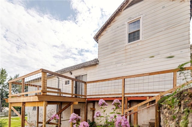 1134 Atchison St, Atchison, KS 66002 - rear view of house with a deck and stairway
