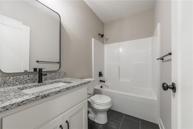 13491 Terrace Park Dr, Parkville, MO 64152 - bathroom featuring vanity, shower / washtub combination, and tile patterned floors