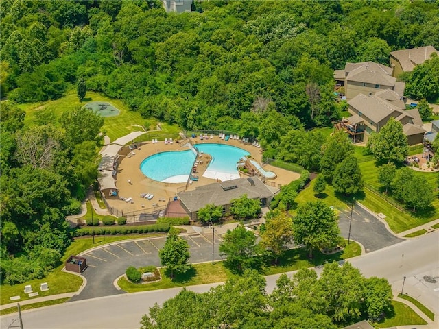 13491 Terrace Park Dr, Parkville, MO 64152 - bird's eye view of a pool area