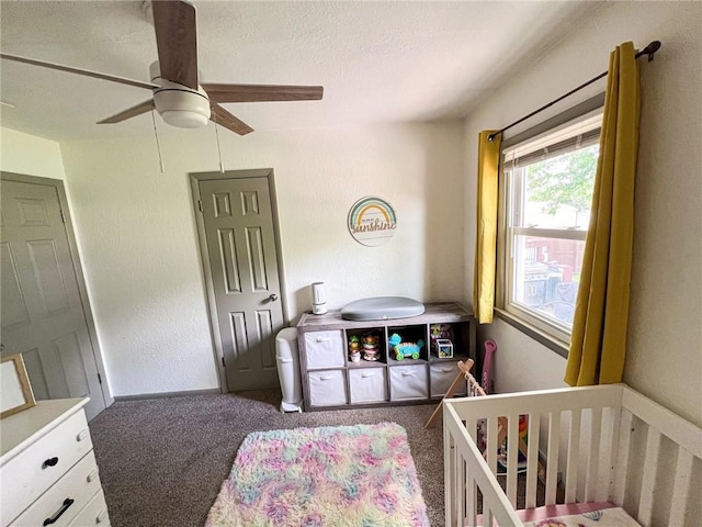 701 N Godfrey St, Cameron, MO 64429 - carpeted bedroom with ceiling fan