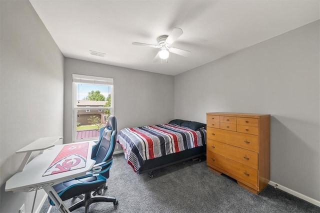 16122 W 157th St, Olathe, KS 66062 - carpeted bedroom with a ceiling fan and baseboards