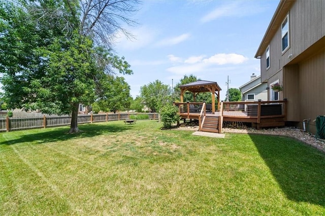 16122 W 157th St, Olathe, KS 66062 - fenced backyard with a gazebo and a deck