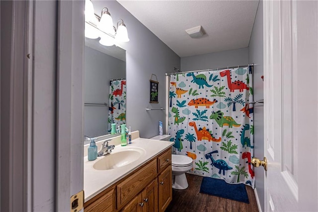 61 SW 446th Rd, Clinton, MO 64735 - full bathroom with vanity, wood finished floors, and curtained shower