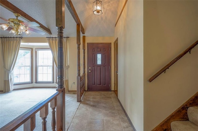 16327 W Locust St, Olathe, KS 66062 - foyer featuring a ceiling fan and stairs