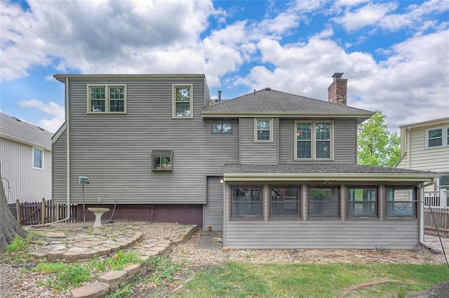 16327 W Locust St, Olathe, KS 66062 - back of property featuring a chimney