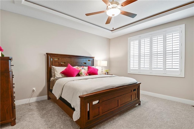 23103 W 125th Ter, Olathe, KS 66016 - bedroom with a raised ceiling, carpet floors, and a ceiling fan