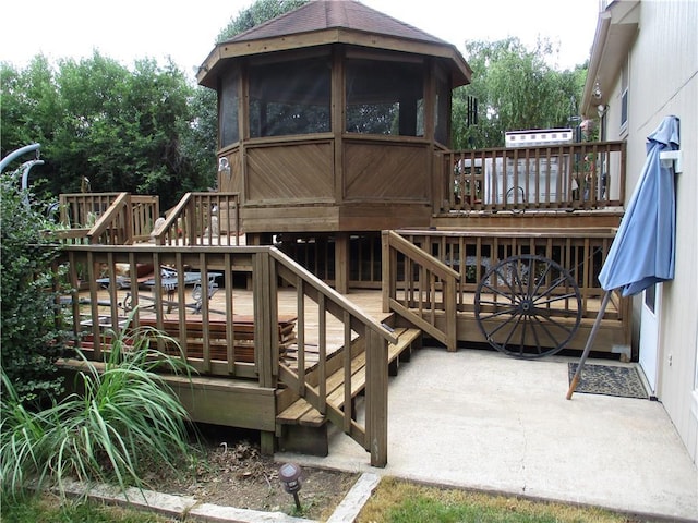 8265 Gleason Rd, Lenexa, KS 66227 - back of house with stairway and a deck