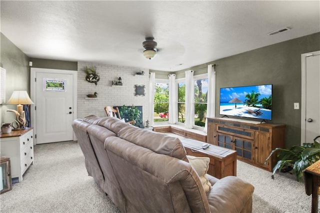 38410 E Cline Rd, Lone Jack, MO 64070 - living area featuring light carpet and ceiling fan