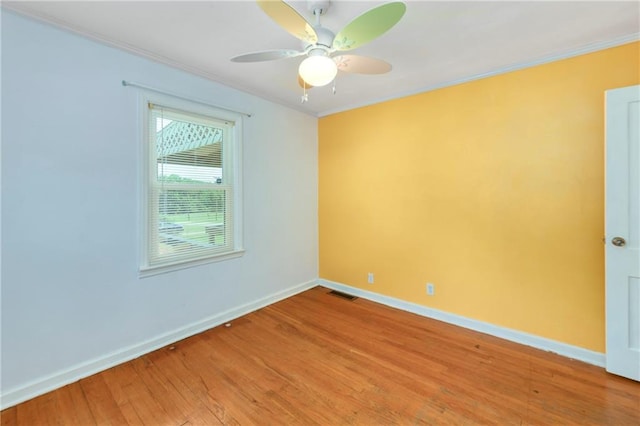 2731 S Northern Blvd, Independence, MO 64052 - empty room featuring crown molding, light wood-style flooring, and ceiling fan