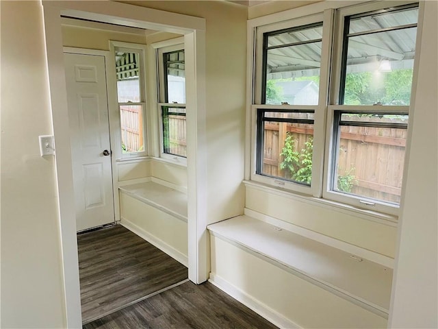 812 N 9th St, Leavenworth, KS 66048 - doorway to outside with healthy amount of natural light and dark wood-style floors