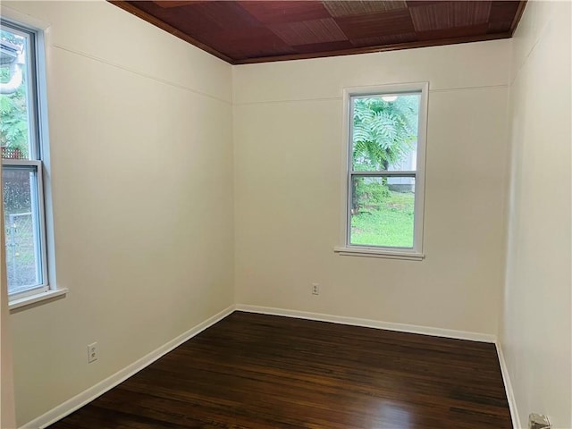 812 N 9th St, Leavenworth, KS 66048 - unfurnished room featuring plenty of natural light, dark wood finished floors, and wood ceiling