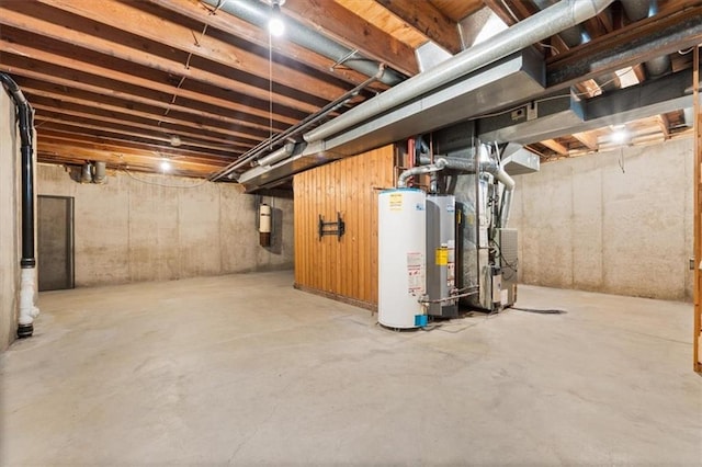 13942 W 113th St, Olathe, KS 66215 - unfinished basement with gas water heater and heating unit