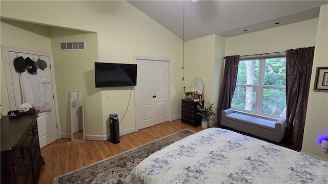 16810 NE 170th Ter, Holt, MO 64048 - bedroom with wood finished floors and high vaulted ceiling