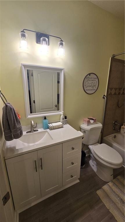 16810 NE 170th Ter, Holt, MO 64048 - full bath featuring vanity, wood finished floors, and shower / washtub combination