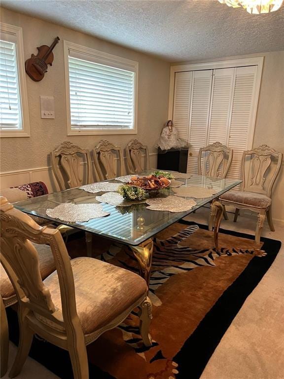 505 Williamsburg Dr, Lees Summit, MO 64063 - carpeted dining area featuring a textured ceiling and healthy amount of natural light