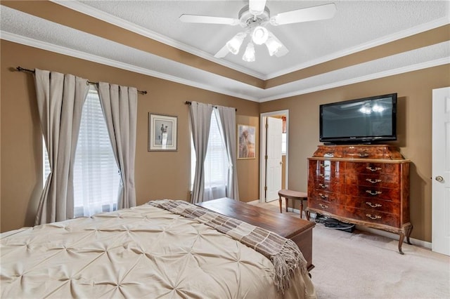 1903 NW Rosewood Dr, Grain Valley, MO 64029 - carpeted bedroom featuring ornamental molding and ceiling fan