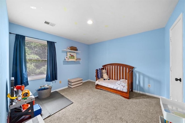 14522 W 61st St, Shawnee, KS 66216 - carpeted bedroom with recessed lighting and a nursery area