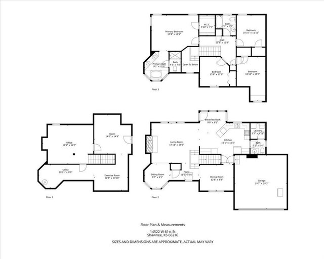 14522 W 61st St, Shawnee, KS 66216 - view of property floor plan