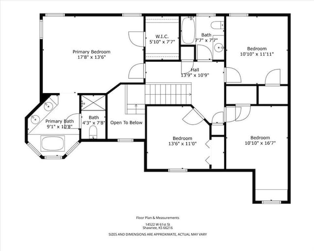 14522 W 61st St, Shawnee, KS 66216 - view of home floor plan
