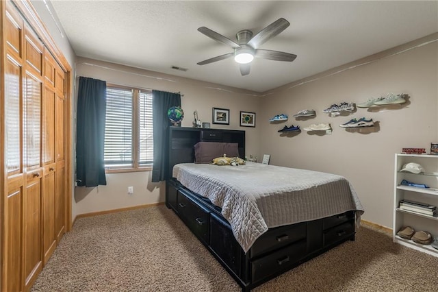4902 Corinth Dr, Saint Joseph, MO 64506 - bedroom featuring carpet flooring and a ceiling fan