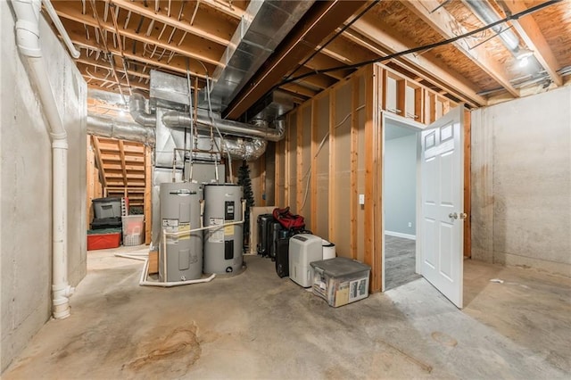 4902 Corinth Dr, Saint Joseph, MO 64506 - unfinished basement with electric water heater