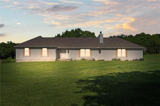 23404 Waverly Rd, Spring Hill, KS 66083 - view of front facade with a chimney and a yard