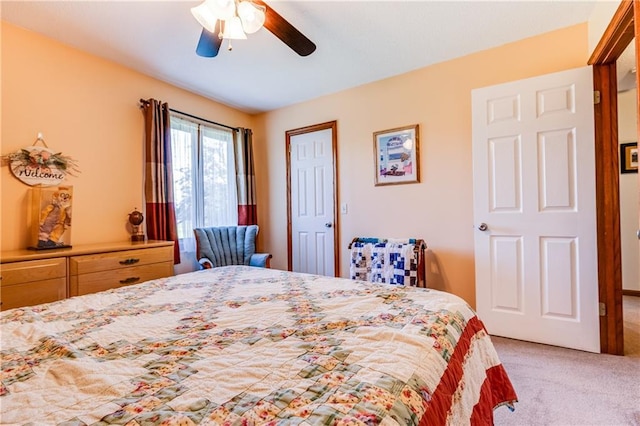601 W 14th St, Pleasanton, KS 66075 - carpeted bedroom with ceiling fan