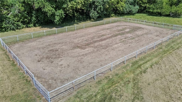 20212 S Carriage Ln, Peculiar, MO 64078 - view of yard featuring an outdoor riding arena and a view of countryside