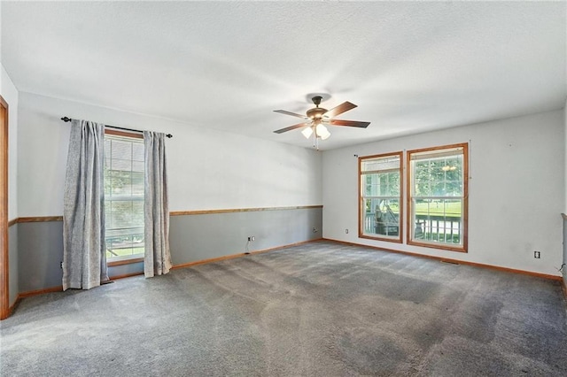 802 S Morgan Dr, Peculiar, MO 64078 - unfurnished room featuring healthy amount of natural light, ceiling fan, and carpet floors
