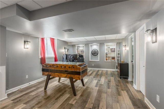 2621 SE 5th St, Lees Summit, MO 64063 - recreation room featuring wood finished floors and built in features