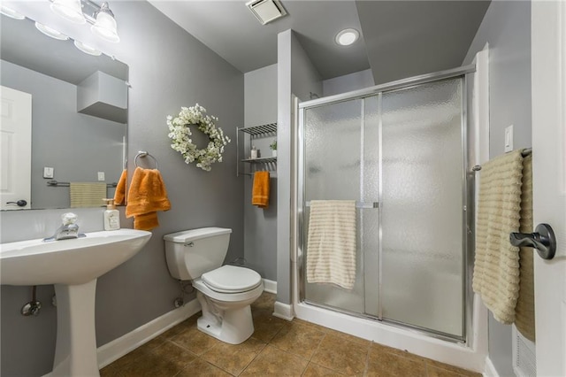 2621 SE 5th St, Lees Summit, MO 64063 - bathroom with a stall shower and tile patterned flooring