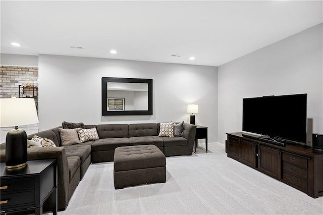 9260 Saddletop St, Lenexa, KS 66227 - living area featuring recessed lighting and light carpet