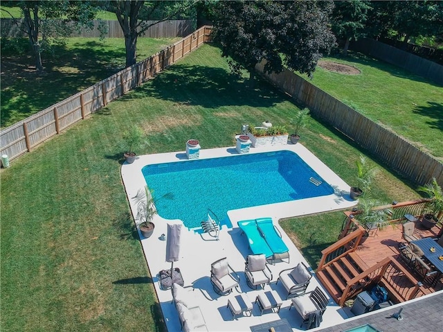 1005 Hunters Rd, Blue Springs, MO 64014 - view of swimming pool with a fenced backyard