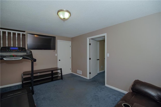 1005 Hunters Rd, Blue Springs, MO 64014 - exercise area featuring carpet floors and baseboards