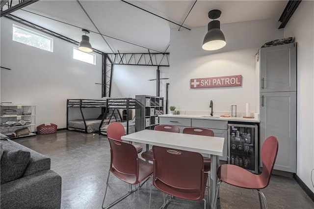 792 195th St, Fort Scott, KS 66701 - dining space with beverage cooler