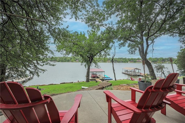 792 195th St, Fort Scott, KS 66701 - view of patio / terrace featuring a water view